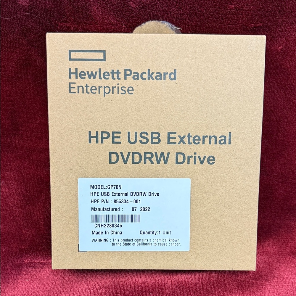 HP USB GP70N External DVDRW Drive 754895-001 B Brand New